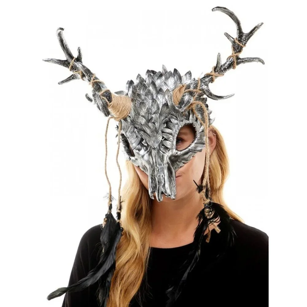 Krampus Ram Goat Demon with Horns Devil Halloween Masquerade Masks Party
